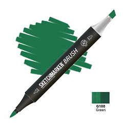 Маркер перм., худ. "Sketchmarker" двухсторонний, G100 зеленый
