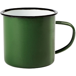Кружка метал., 350 мл. "Retro Cup" зеленый/белый