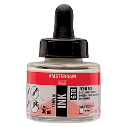 Краски жидкий акрил "Amsterdam" 819 жемчужный красный, 30 мл., банка