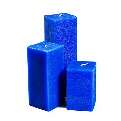 Свеча декоративная 47*47*100 мм "Куб" синий