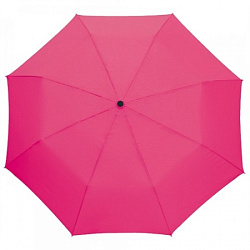 Зонт складной п/автомат. 96 см, ручка прорезин. "Cover" розовый
