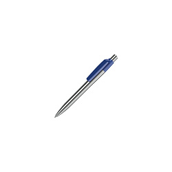 Ручка шарик/автомат "Mood Metal M M1" 1,0 мм, метал/пласт., серебристый/синий, стерж. синий