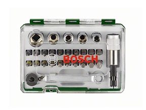 Набор бит/торц.ключей с ключом-трещоткой 27шт BOSCH