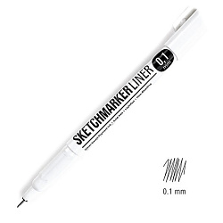 ручка капиллярная "Sketchmarker" 0.1 мм, черный