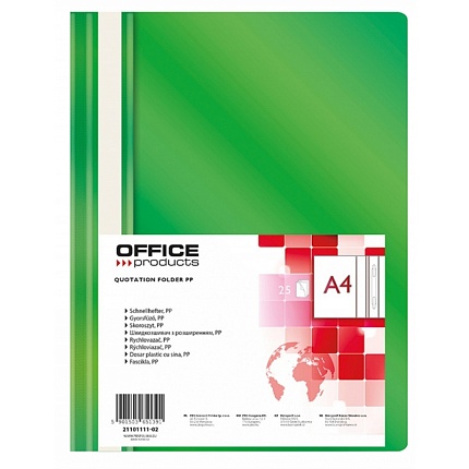 Папка скоросшиватель А4 "Office Product" зелёный