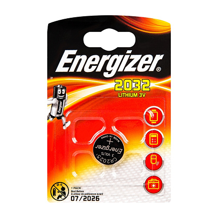 бат_гальв. литиевый дисковый 3 V  CR2032 Energizer (1шт)