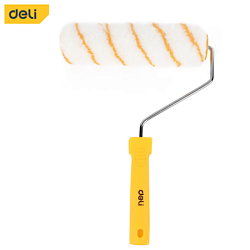 Валик малярный "Deli" 220 мм, ворс 12 мм, пласт. ручка, белый/желтый