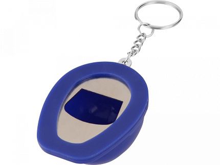 Брелок-открывашка "Каска" пласт./метал., синий/серебристый