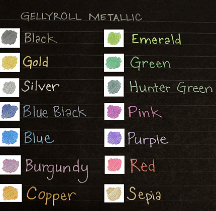 ручка гелевая "Gelly Metallic" бургунди