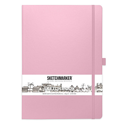 Скетчбук "Sketchmarker" 21*29,7 см, 140 г/м2, 80 л., розовый