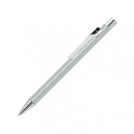 Ручка шарик/автомат "Straight Si" 1,0 мм, метал., желтый/серебристый, стерж. синий