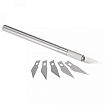 Нож для макетирования "Cutting knife" алюминий, 5 сменных лезвий