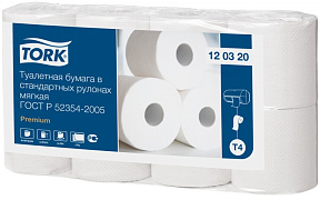 Бумага туалетная  TORK Premium T4, 8 рул, 23м, 2-сл.