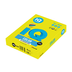 Бумага цветная A4, 80г/м, 500 л. "IQ Color" желтый неон