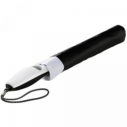Зонт складной п/автомат. 94 см, ручка пласт. "LF-170-8120" 2-х секционный, в чехле, черный