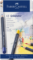 Карандаши цветные "Goldfaber" 12 шт, в металлической упаковке