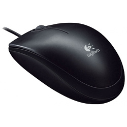 комп. мышь B100 (проводная.оптич., USB) Black Logitech 