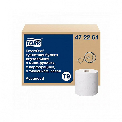 Бумага туалетная  TORK Advanced T9 SmartOne в мини-рулонах 130м, 2-сл.