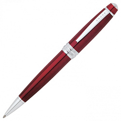 Ручка шарик/автомат "Bailey Red Lacquer" 0,7 мм, метал., подарочн. упак., красный/серебристый, стерж. черный
