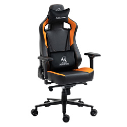 Кресло игровое EVOLUTION PROJECT A черный/оранжевый,эко.кожа,крестов.металл