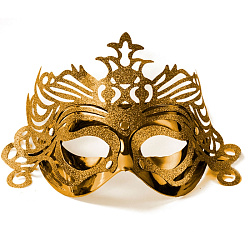 Маска карнавальная "Party" с орнаментом, золото