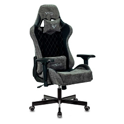 Кресло игровое Бюрократ Zombie VIKING 7 KNIGHT Fabric ткань/экокожа, черный, крестов. металл, с подголов.