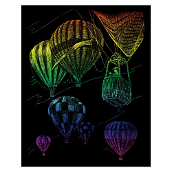 Набор для творчества "Воздушные шары", гравюра радужная