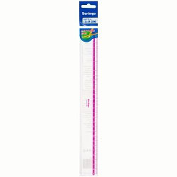 Линейка 30см Berlingo "Color", пластиковая, прозрачная, PR_30130