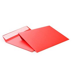 конверт 114 х162, С6, красный,120г, силикон. зам. 1 шт.
