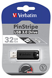 Карта памяти USB Flash 3.2 128 Gb "PinStripe Store 'n' Go" пластик, черный