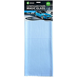 Салфетка д/окон и стекла из микроволокна "Magic Glass" 40*50 см, голубой, 10 шт./уп.