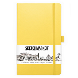 Скетчбук "Sketchmarker" 13*21 см, 140 г/м2, 80 л., лимонный