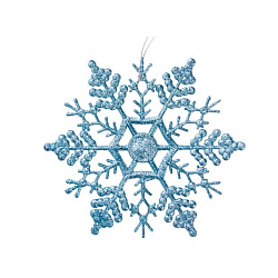 Украшение новогоднее "Снежинка-паутинка голубая" 16,5*16,5 см, полипропилен., голубой