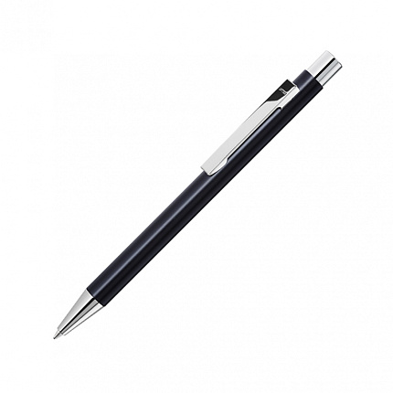 Ручка шарик/автомат "Straight Si" 1,0 мм, метал., желтый/серебристый, стерж. синий