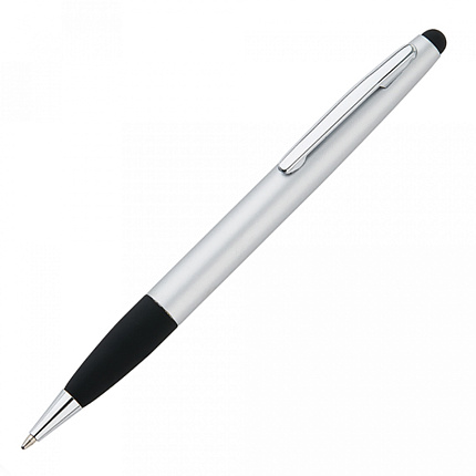 Ручка шарик/автомат "Touch" метал./пласт., со стилусом, упак., черный