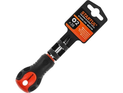 Отвертка ""+"" №2  38мм PH STARTUL MASTER (ST3090-230) (крестовая Phillips, двухкомп. рукоятка Anti-Slip)