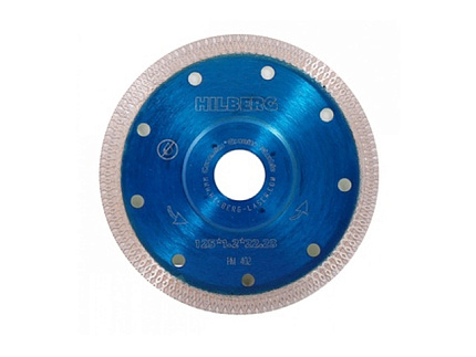 Алмазный круг 125х22 мм по керамике сплошн.ультратонкий Turbo HILBERG (1,22мм)