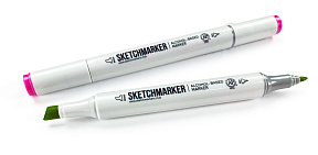 Маркер перм., худ. "Sketchmarker" двусторонний, G150, зелено-синий