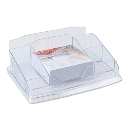 Подставка д/канц. мелочей с бум. д/з "Office Products" пласт., прозрачный