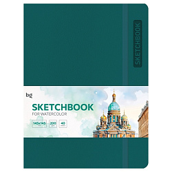 Скетчбук "Bright. Teal" 14,8*21 см, 200г/м2, 40 л, морская волна