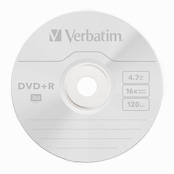 диск DVD-R 4,7 Гб запис. 16х. Verbatim в бум.конверте