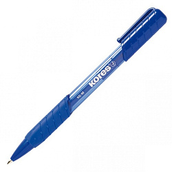 Ручка шарик/автомат. "К6" 0,5 мм, пласт., прозр., синий, стерж. синий