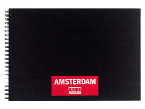 Скетчбук "Amsterdam" А3, 250г/м2, 30л. спираль, черный