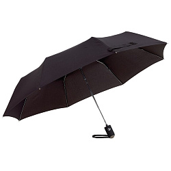 Зонт складной п/автомат. 96 см, ручка прорезин. "Cover" черный