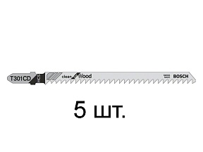 Пилка лобз. по дереву T301CD (5 шт.) BOSCH