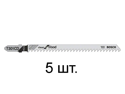 Пилка лобз. по дереву T301CD (5 шт.) BOSCH
