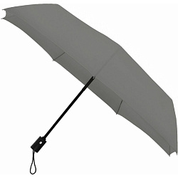 Зонт складной автомат. 98 см, ручка пласт. "LGF-403" ветрозащитный, 3-х секционный, в чехле, серый