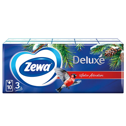 Салфетки косметические Zewa Deluxe 10 пач.