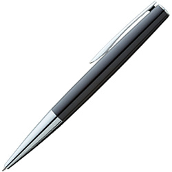 Ручка шарик/автомат "Elegance" 1,0 мм, метал., черный/серебристый, стерж. синий