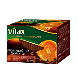 Чайный напиток "Vitax" 15*2 г., фруктовый, со вкусом апельсина и гвоздикой